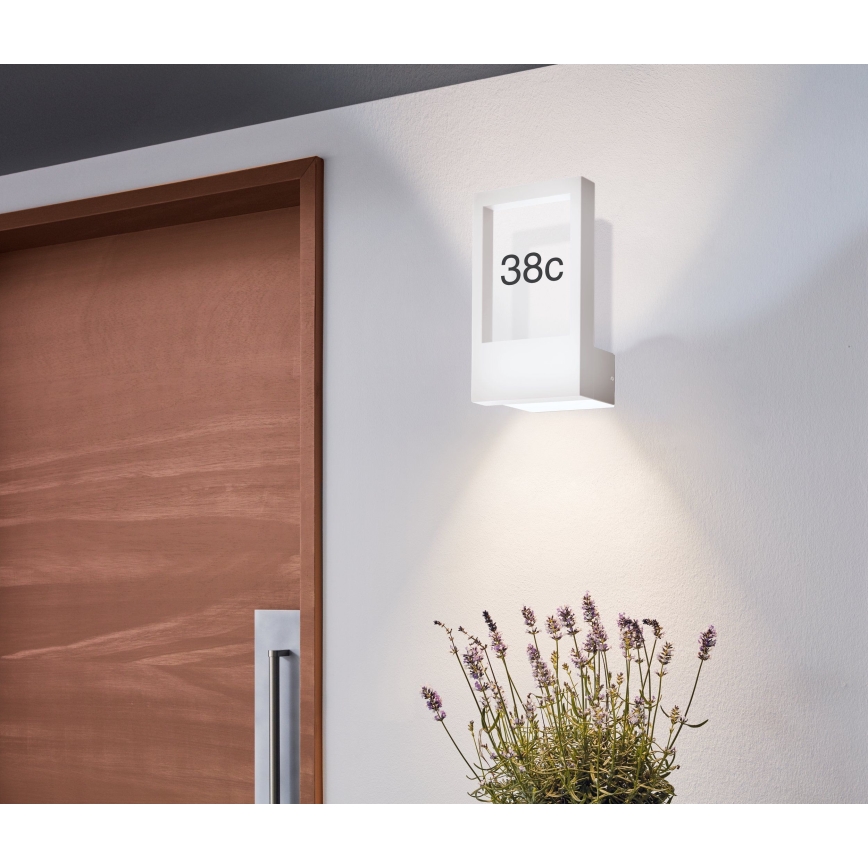 Eglo 98143 - husnummer MONTEROS 1xE27/28W/230V IP44 vit