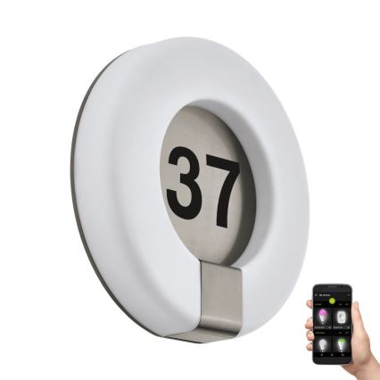 Eglo 98145 - LED Ljusreglerad hus number MARCHESA-C LED/15W/230V IP44