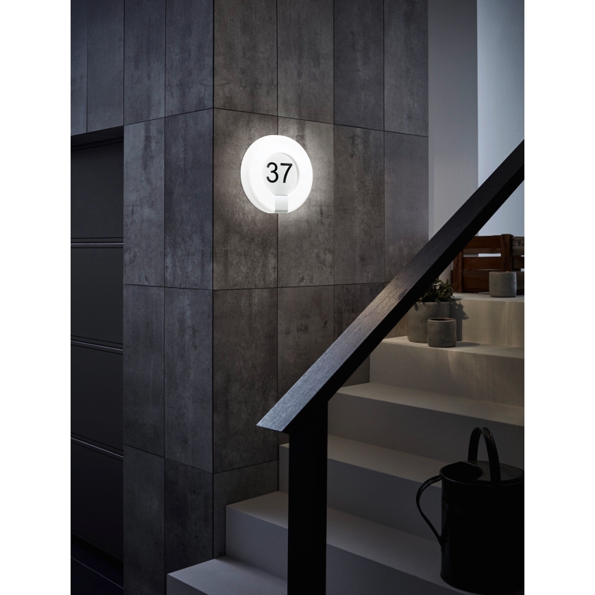 Eglo 98145 - LED Ljusreglerad hus number MARCHESA-C LED/15W/230V IP44