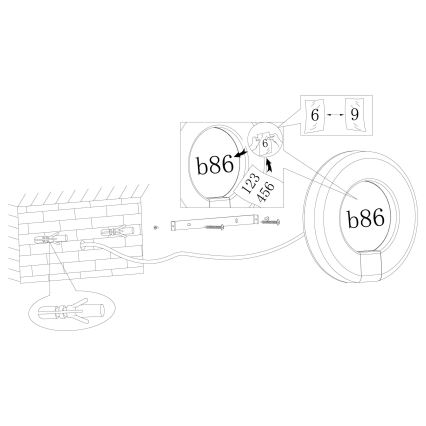 Eglo 98147 - LED husnummer MARCHESA LED/15W/230V IP44