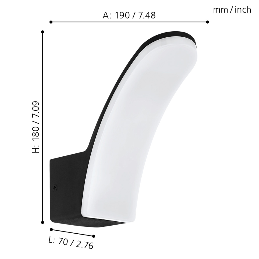 Eglo 98148 - LED Utomhus Väggbelysning FIUMICINO LED/11W/230V IP44