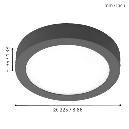 Eglo 98173 - LED Dimbar Utomhusbelysning ARGOLIS-C LED/16,5W/230V IP44