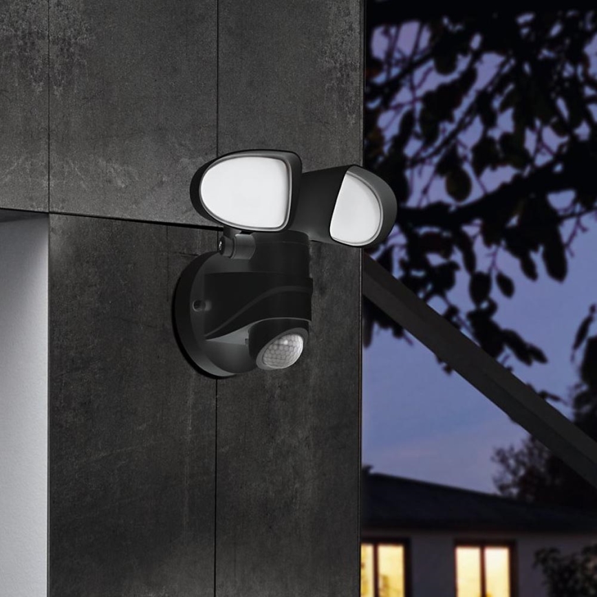 Eglo 98176 - LED Utomhusbelysning med sensor PAGINO 2xLED/7,5W/230V IP44