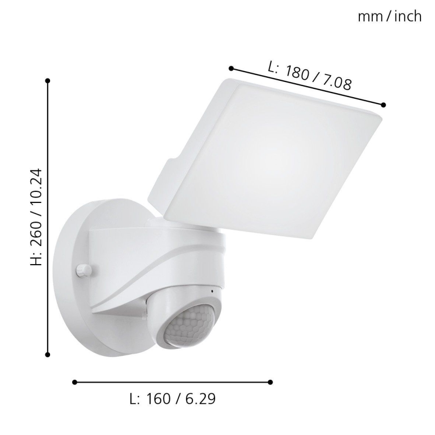Eglo 98177 - LED Utomhusbelysning med sensor PAGINO LED/15W/230V IP44