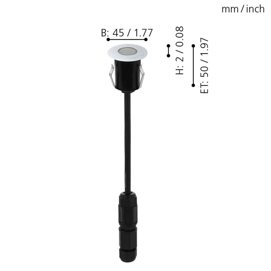 Eglo - LED Utomhus Infartsbelysning TRONTO LED/1W/230V IP65