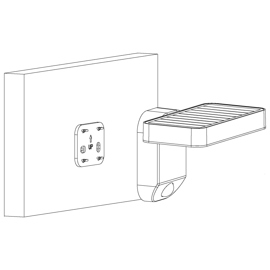 Eglo - LED solcell väggbelysning med sensor LED/4,5W/3,7V IP44