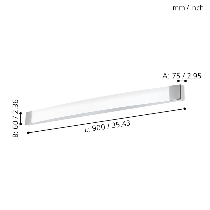 Eglo 98193 - LED Badrumsbelysning vägg SIDERNO LED/24W/230V IP44