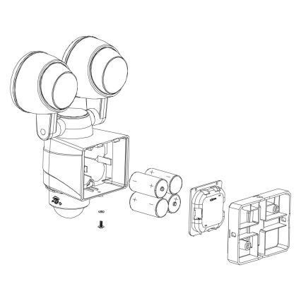Eglo 98194 - LED Utomhusbelysning med sensor CASABAS 2xLED/4W/4xLR14 IP44