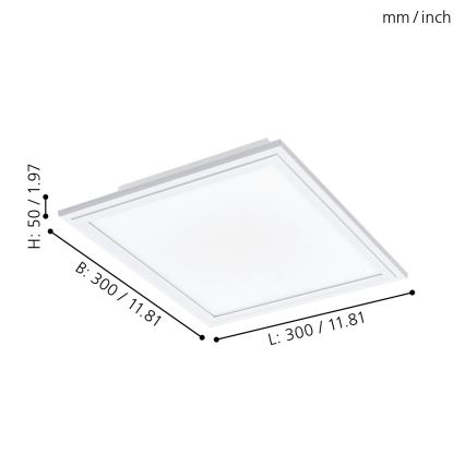 Eglo 98201 - LED Dimbar Takbelysning SALOBRENA-A LED/14W/230V + Fjärrkontroll