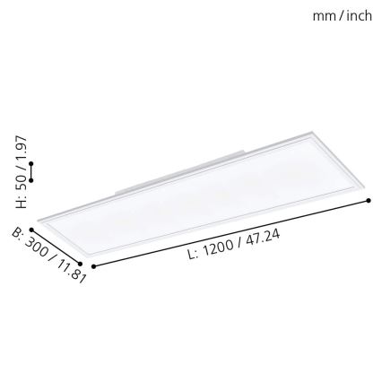 Eglo 98205 - Dimbar LED-panel SALOBRENA-A LED/30W/230V + Fjärrkontroll 