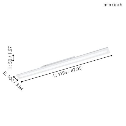 Eglo 98206 - Dimbar LED-panel SALOBRENA-A LED/30W/230V + Fjärrkontroll