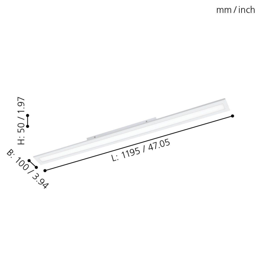 Eglo 98206 - Dimbar LED-panel SALOBRENA-A LED/30W/230V + Fjärrkontroll