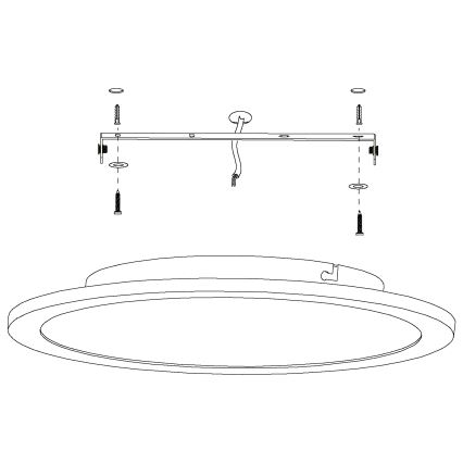 Eglo 98208 - LED Dimbar Takbelysning SARSINA-A LED/19,5W/230V + Fjärrkontroll