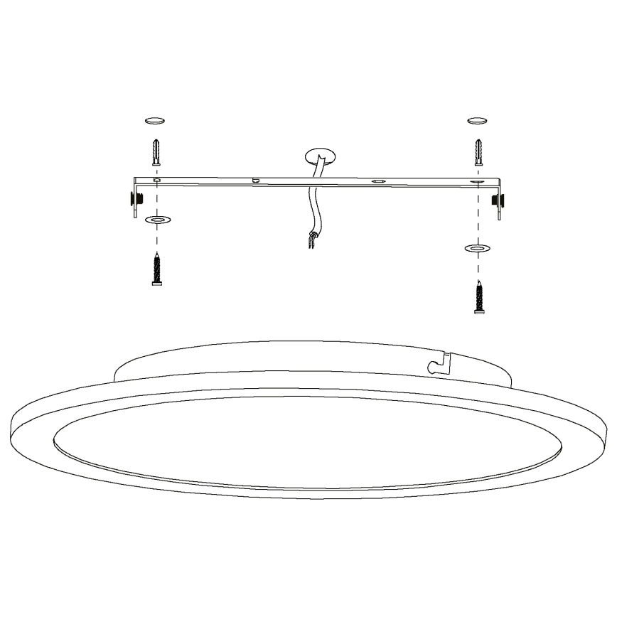 Eglo 98208 - LED Dimbar Takbelysning SARSINA-A LED/19,5W/230V + Fjärrkontroll