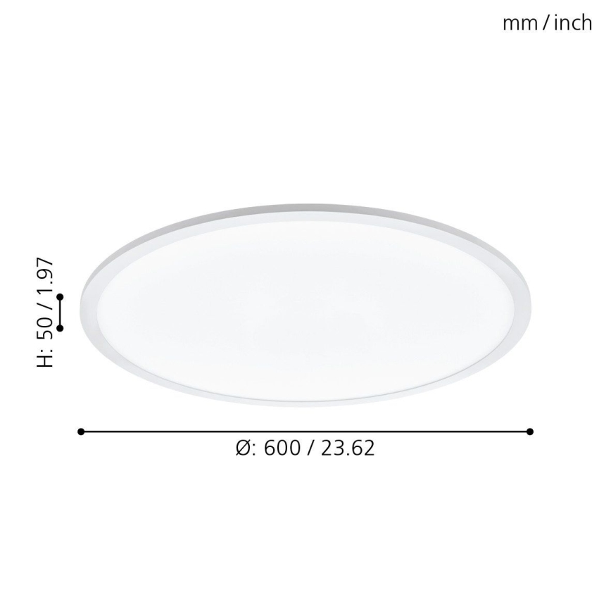 Eglo 98209 - LED Dimbar Takbelysning SARSINA-A LED/30W/230V + Fjärrkontroll 