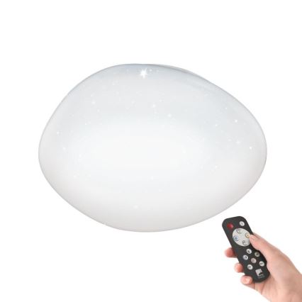 Eglo 98227 - LED Dimbar Takbelysning SILERAS-A LED/24W/230V + Fjärrkontroll 