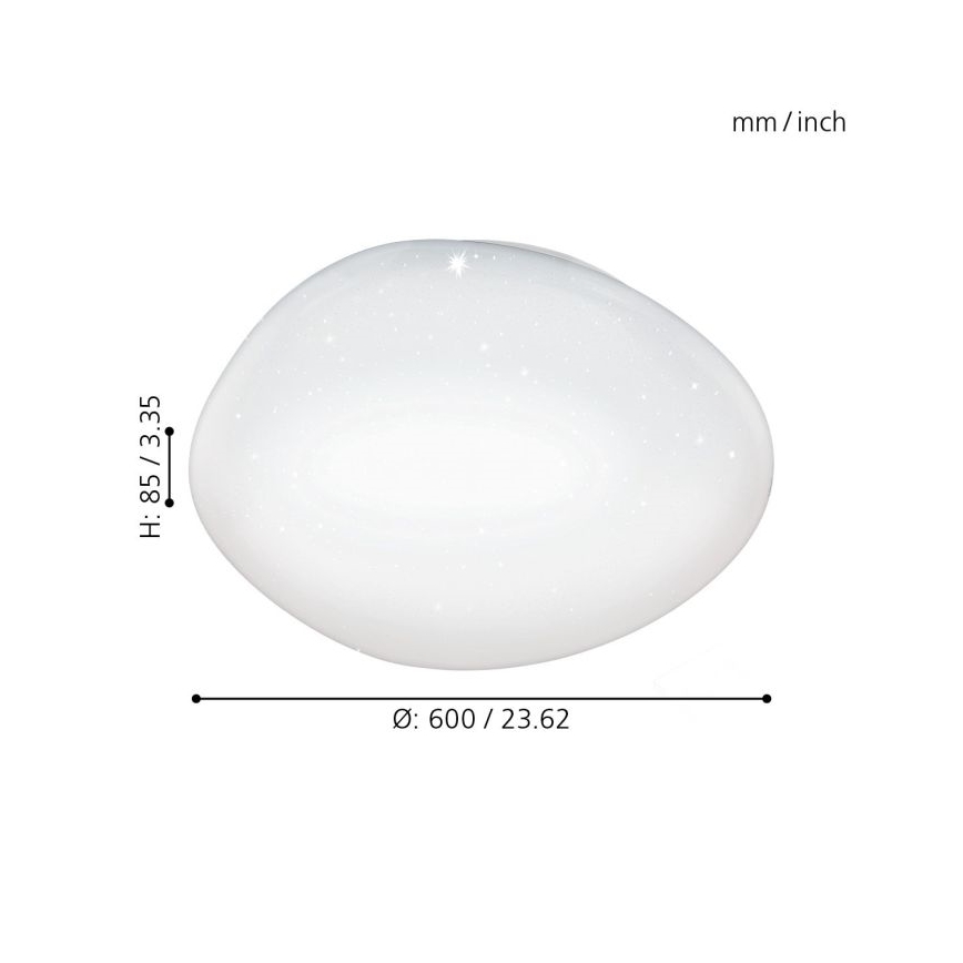 Eglo 98228 - LED Dimbar Takbelysning SILERAS-A LED/36W/230V + Fjärrkontroll 