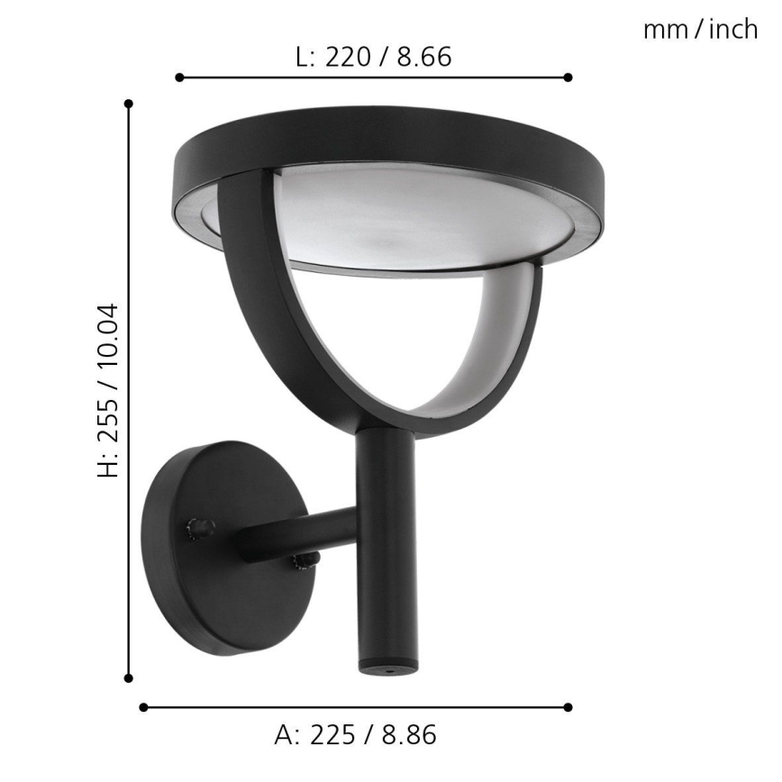 Eglo 98234 - LED Utomhus Väggbelysning FRANBilI-C LED/15W/230V IP44