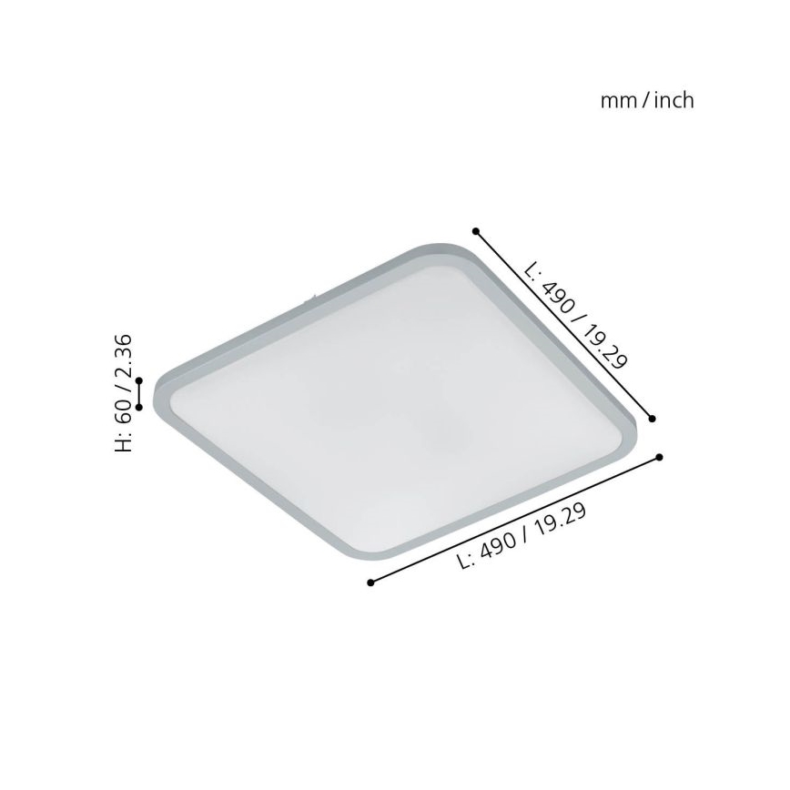 Eglo 98258 - LED Dimbar Takbelysning COGOLETO LED/30W/230V + Fjärrkontroll 