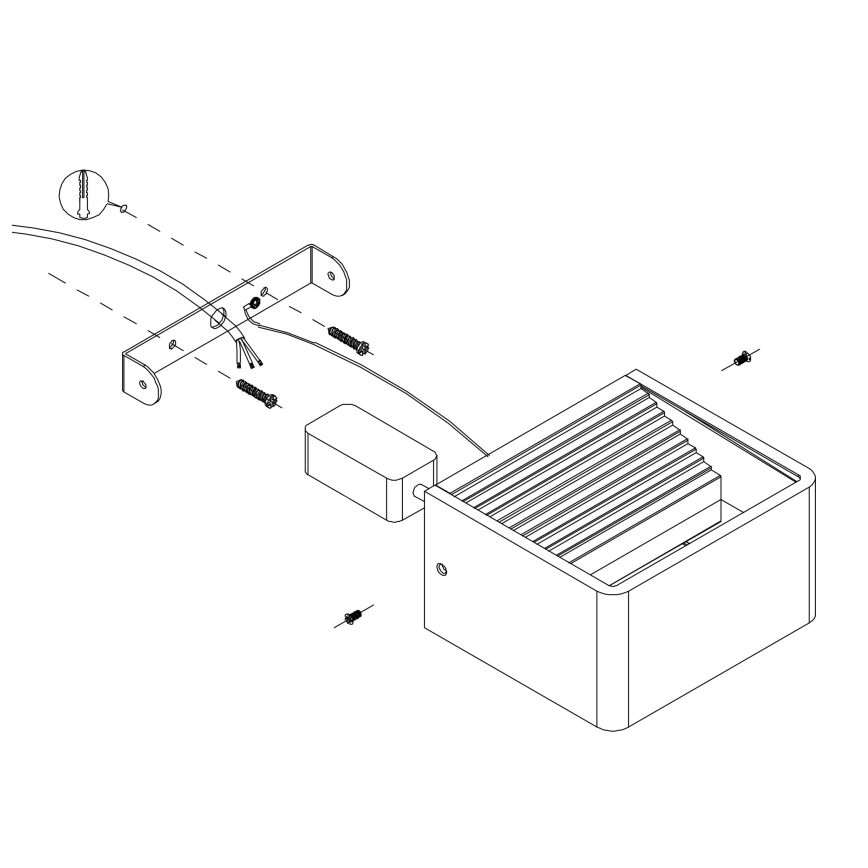 Eglo - LED vägglampa för utomhusbruk LED/6W/230V IP55