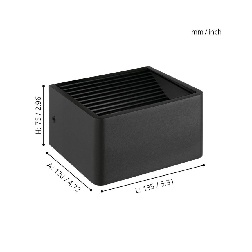 Eglo - LED vägglampa för utomhusbruk LED/6W/230V IP44