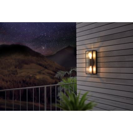 Eglo 98273 - Utomhus Väggbelysning ALAMONTE 2xE27/60W/230V IP44