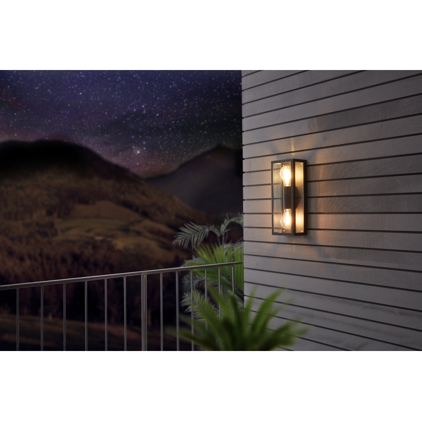 Eglo 98273 - Utomhus Väggbelysning ALAMONTE 2xE27/60W/230V IP44
