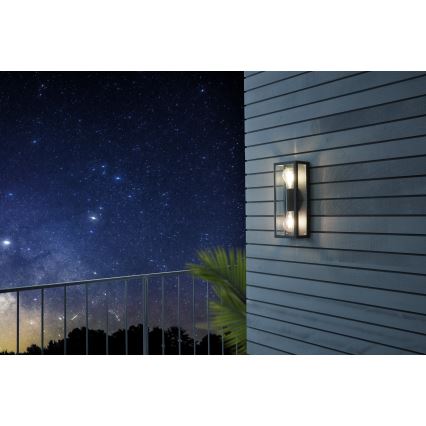Eglo 98273 - Utomhus Väggbelysning ALAMONTE 2xE27/60W/230V IP44