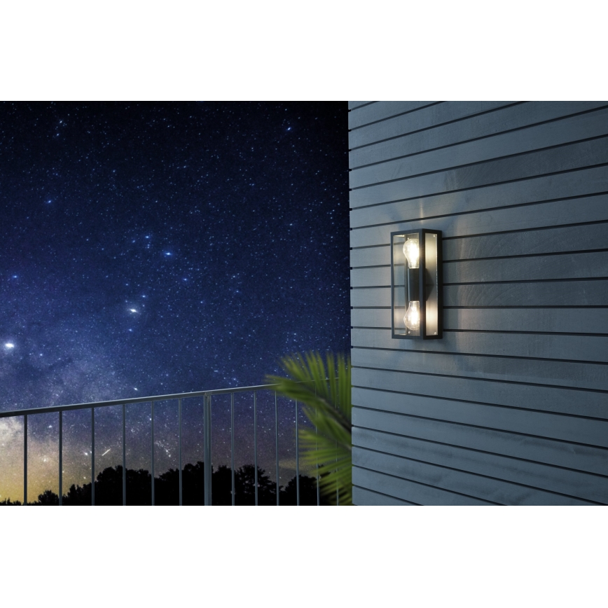 Eglo 98273 - Utomhus Väggbelysning ALAMONTE 2xE27/60W/230V IP44