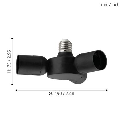 Eglo 98279 - Montering RUEDA 3xE27/20W