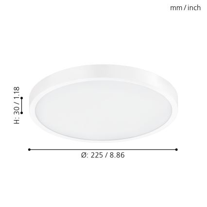 Eglo 98292 - LED Dimbar Takbelysning FUEVA-A LED/14W/230V + Fjärrkontroll