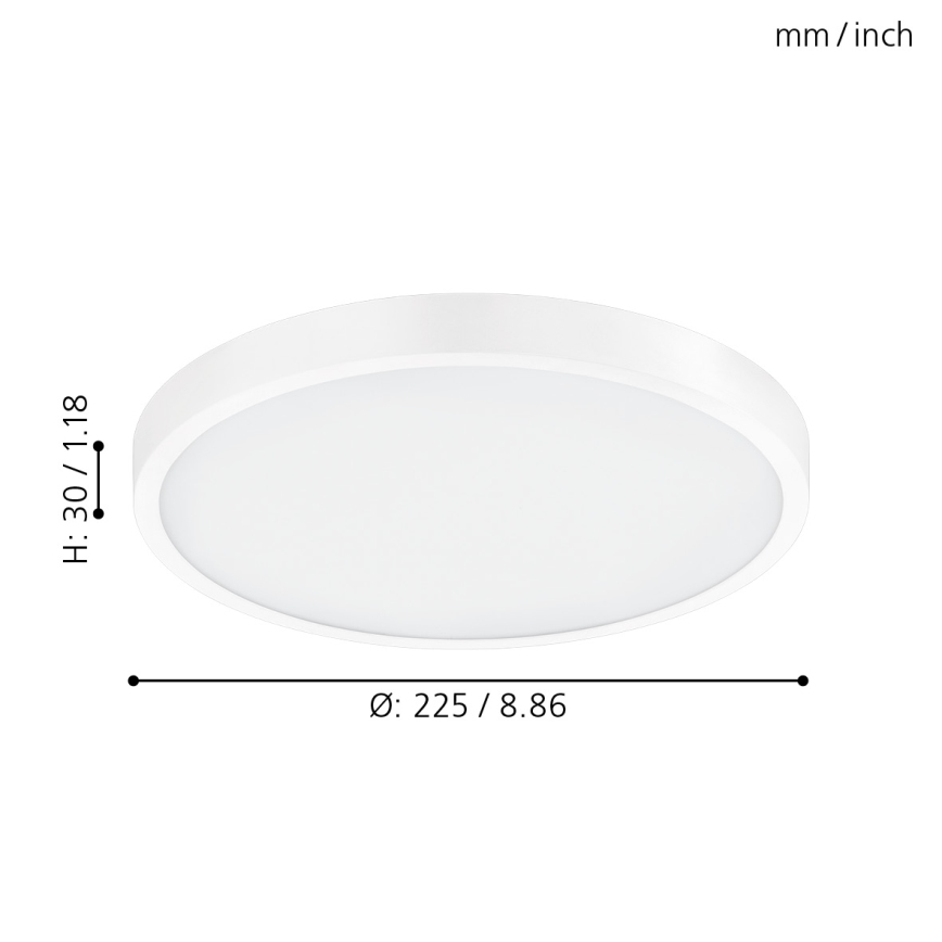 Eglo 98292 - LED Dimbar Takbelysning FUEVA-A LED/14W/230V + Fjärrkontroll