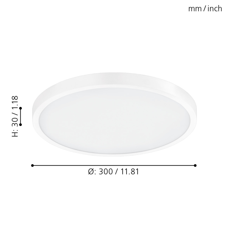 Eglo 98293 - LED Dimbar Takbelysning FUEVA-A LED/20W/230V + Fjärrkontroll