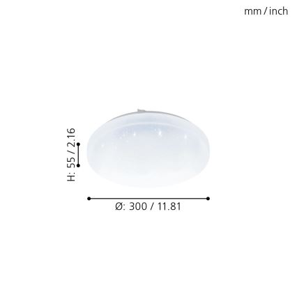 Eglo 98294 - LED Dimbar Badrumsbelysning FRANIA-A LED/12W/230V IP44 + Fjärrkontroll 