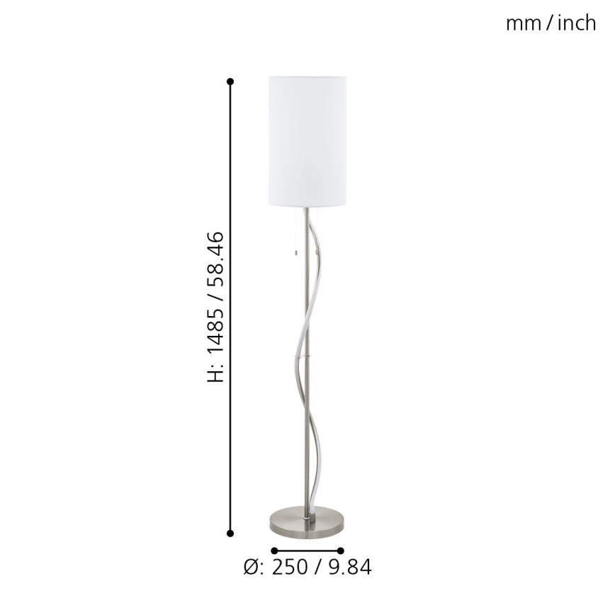 Eglo - LED golvlampa 1xE27/60W/230V + LED/11,8W