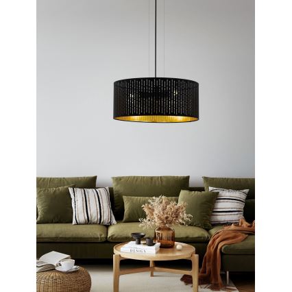 Eglo - Ljuskrona med textilsladd 3xE27/40W/230V