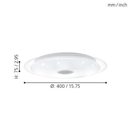 Eglo 98323 - LED Dimbar Takbelysning LANCIANO LED/24W/230V + Fjärrkontroll 