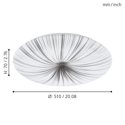 Eglo 98326 - LED Takbelysning NIEVES LED/30,8W/230V