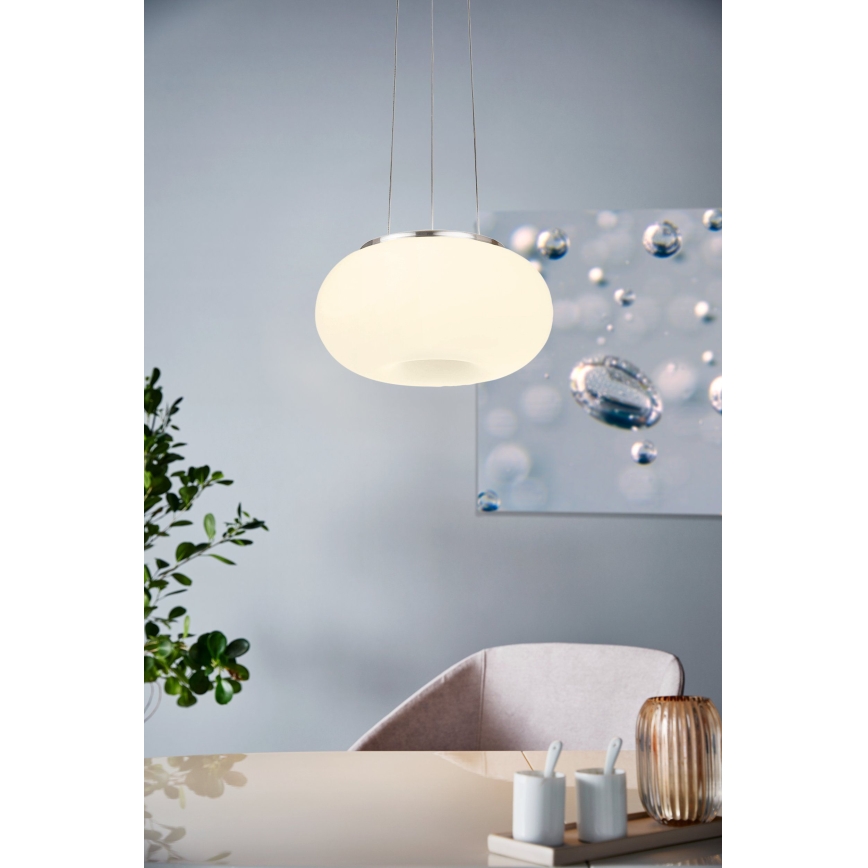Eglo - LED RGB Ljusreglerad ljuskrona på textilsladd OPTICA-C LED/21W/230V diameter 37,5 cm