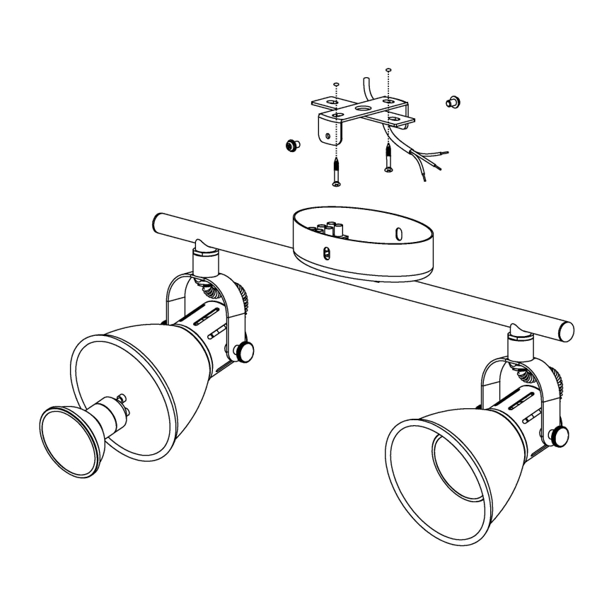 Eglo 98394 - LED Spotlight SERAS 2xGU10/3,3W/230V