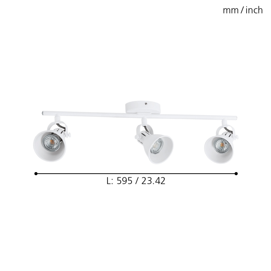 Eglo 98395 - LED Spotlight SERAS 3xGU10/3,3W/230V