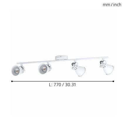 Eglo 98396 - LED Spotlight SERAS 4xLED/3,3W/230V