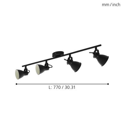 Eglo 98408 - LED Spotlight SERAS 4xLED/3,3W/230V