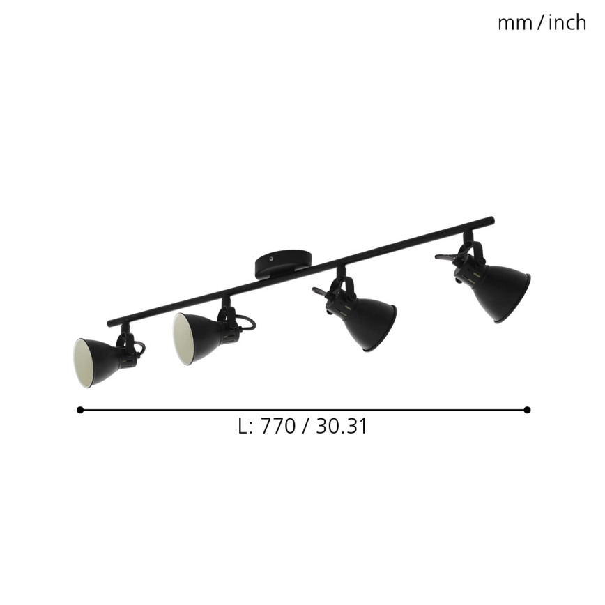 Eglo 98408 - LED Spotlight SERAS 4xLED/3,3W/230V