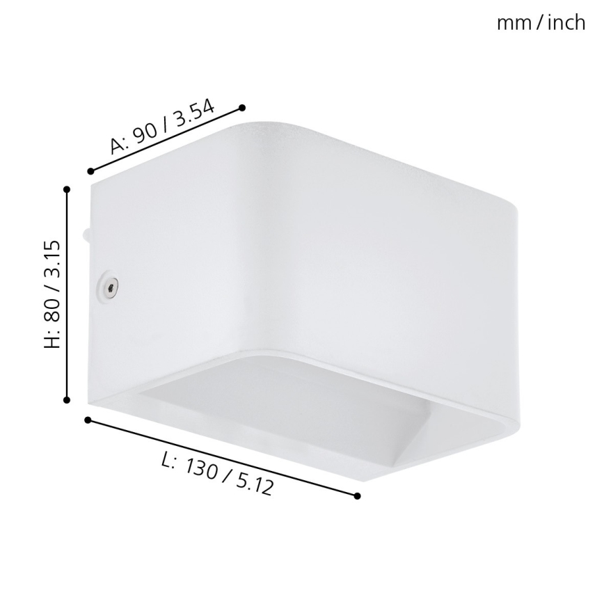 Eglo - LED väggbelysning LED/6W/230V 3000K vit