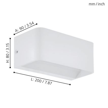 Eglo 98422 - LED Väggbelysning SANIA LED/10W/230V