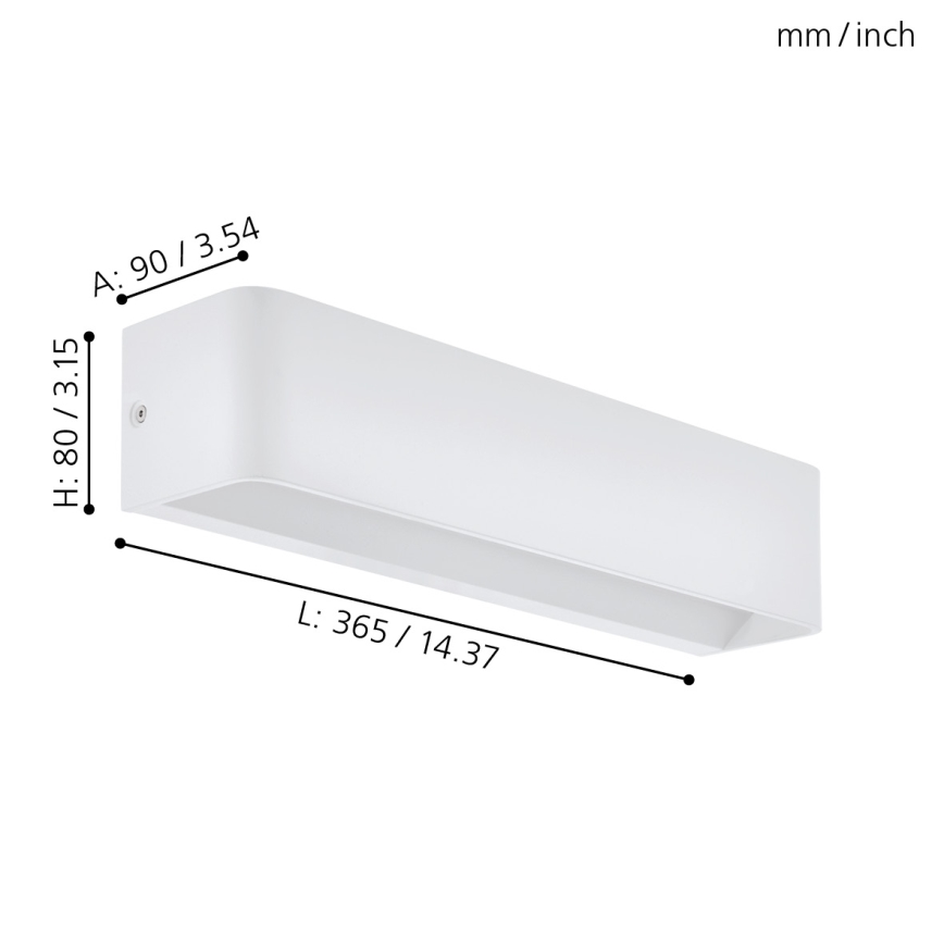 Eglo 98423 - LED Väggbelysning SANIA LED/12W/230V