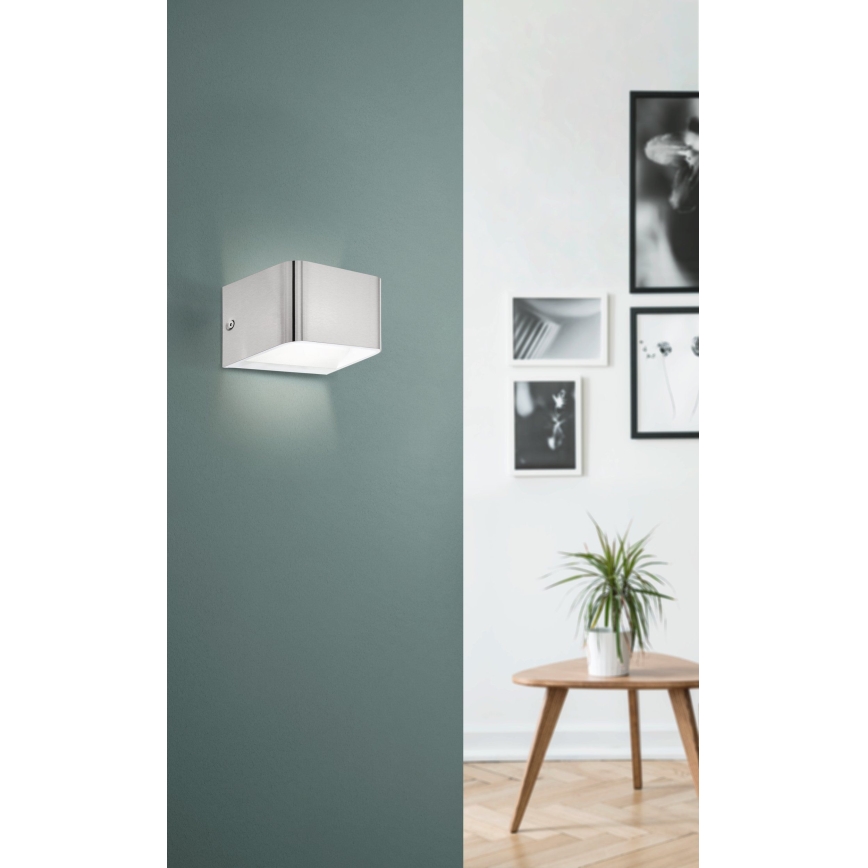 Eglo - LED väggbelysning LED/6W/230V 3000K matt krom