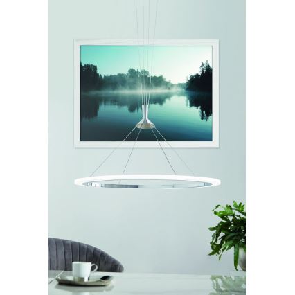 Eglo - LED RGB Ljusreglerad ljuskrona på textilsladd HORNITOS-C LED/37W/230V + fjärrkontroll