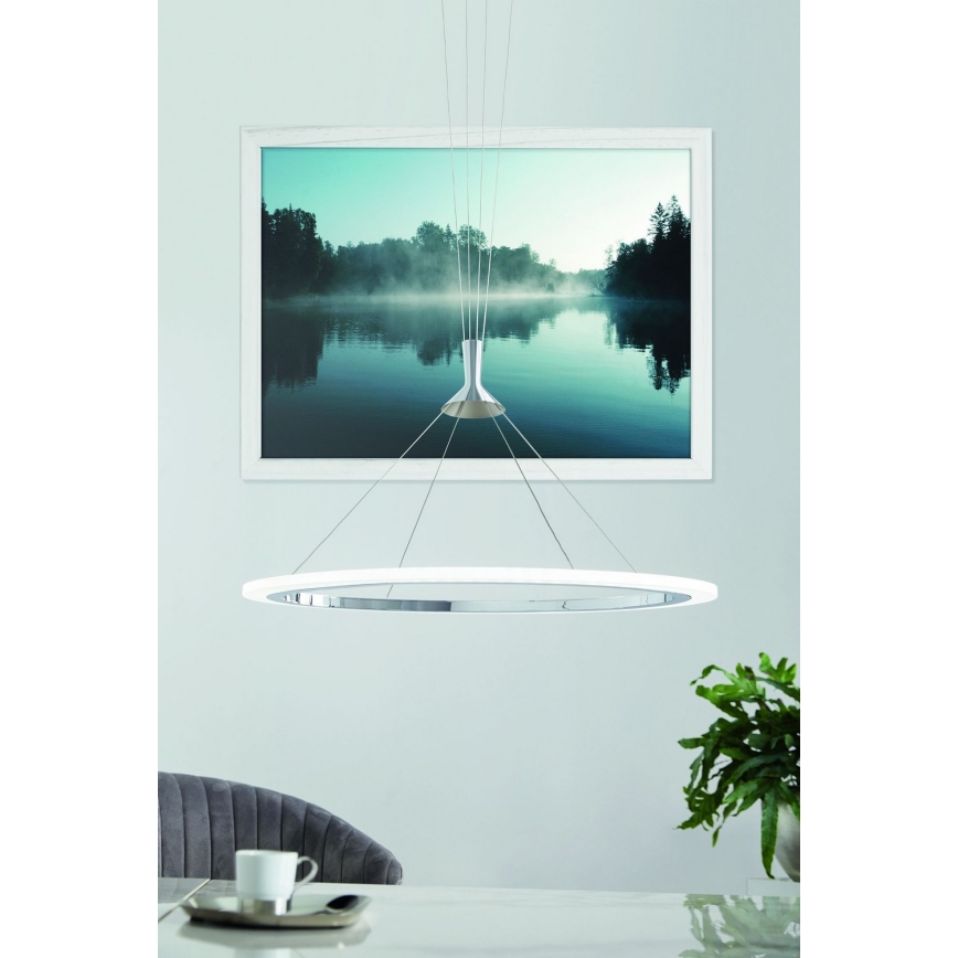 Eglo - LED RGB Ljusreglerad ljuskrona på textilsladd HORNITOS-C LED/37W/230V + fjärrkontroll